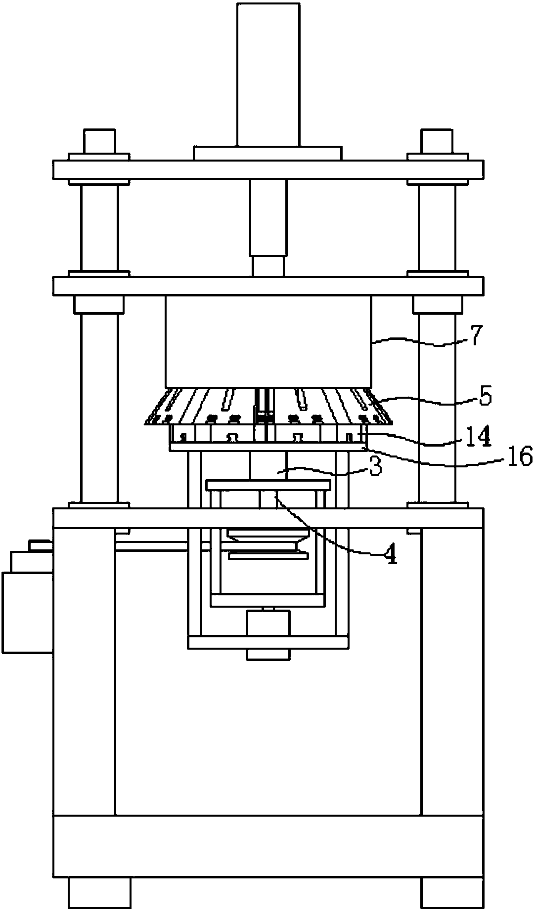 Centrifugal wind wheel forming die