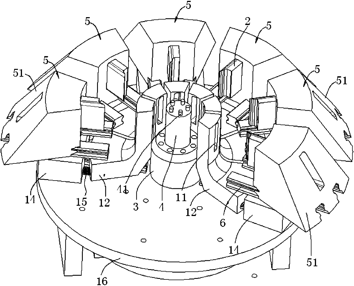 Centrifugal wind wheel forming die