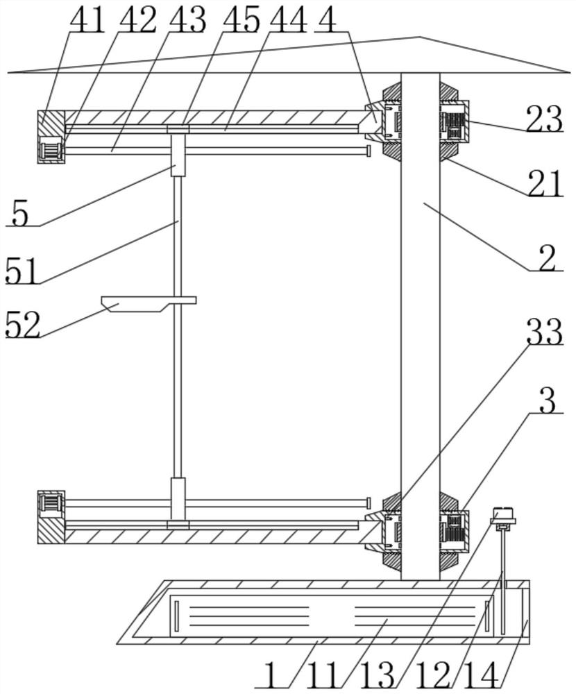 A cantilevered robotic arm