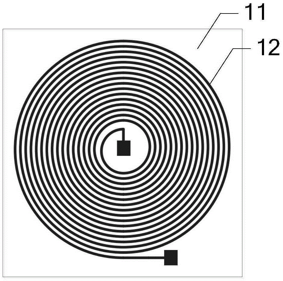 Displacement sensor outputting digital frequencies