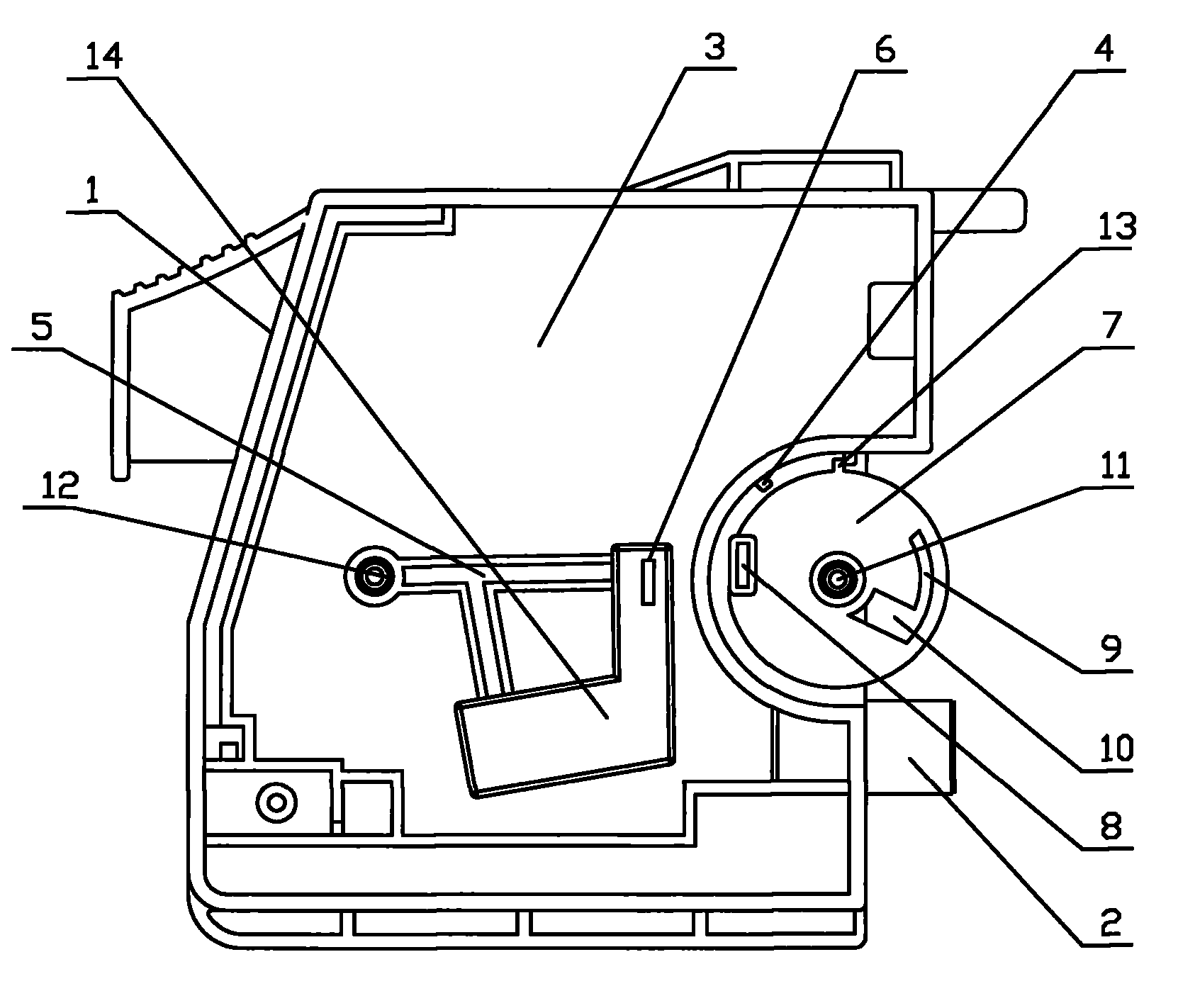 Ink box with steering wheel detection mechanism