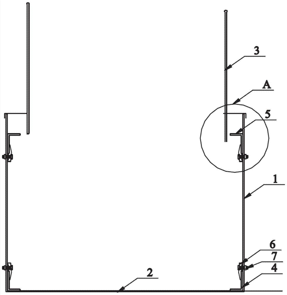 An escalator truss without welding encapsulation structure