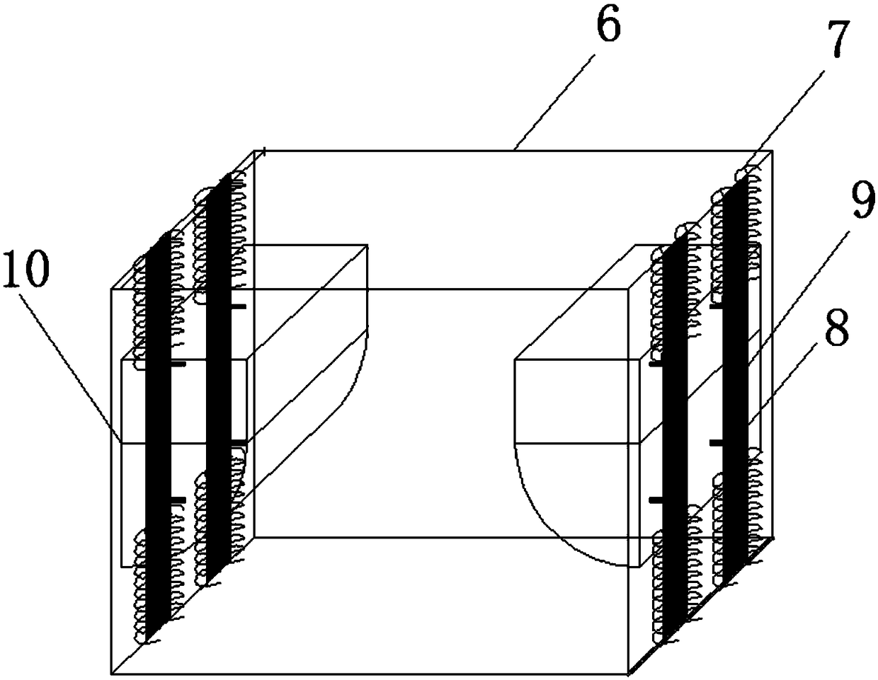 Liquid tank buoy-type wave energy power generation device integrated to floating breakwater