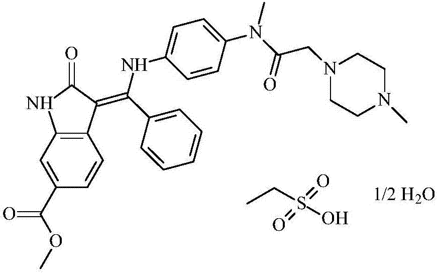 Preparation method of nintedanib ethyl sulfonate