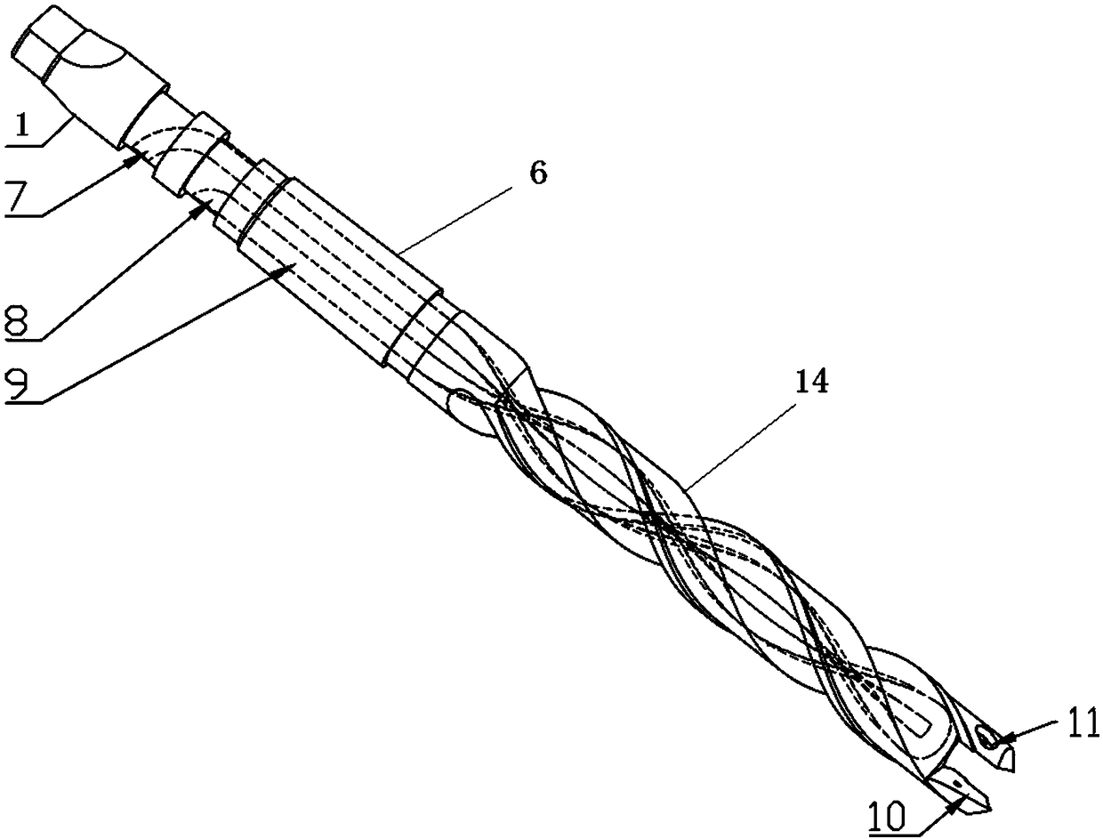 Embedded rapid cooling orthopedic twist drill and manufacturing method