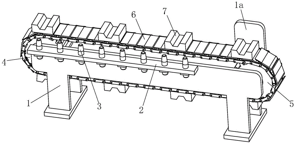 A conveying heating device of a red punch processing and forming system
