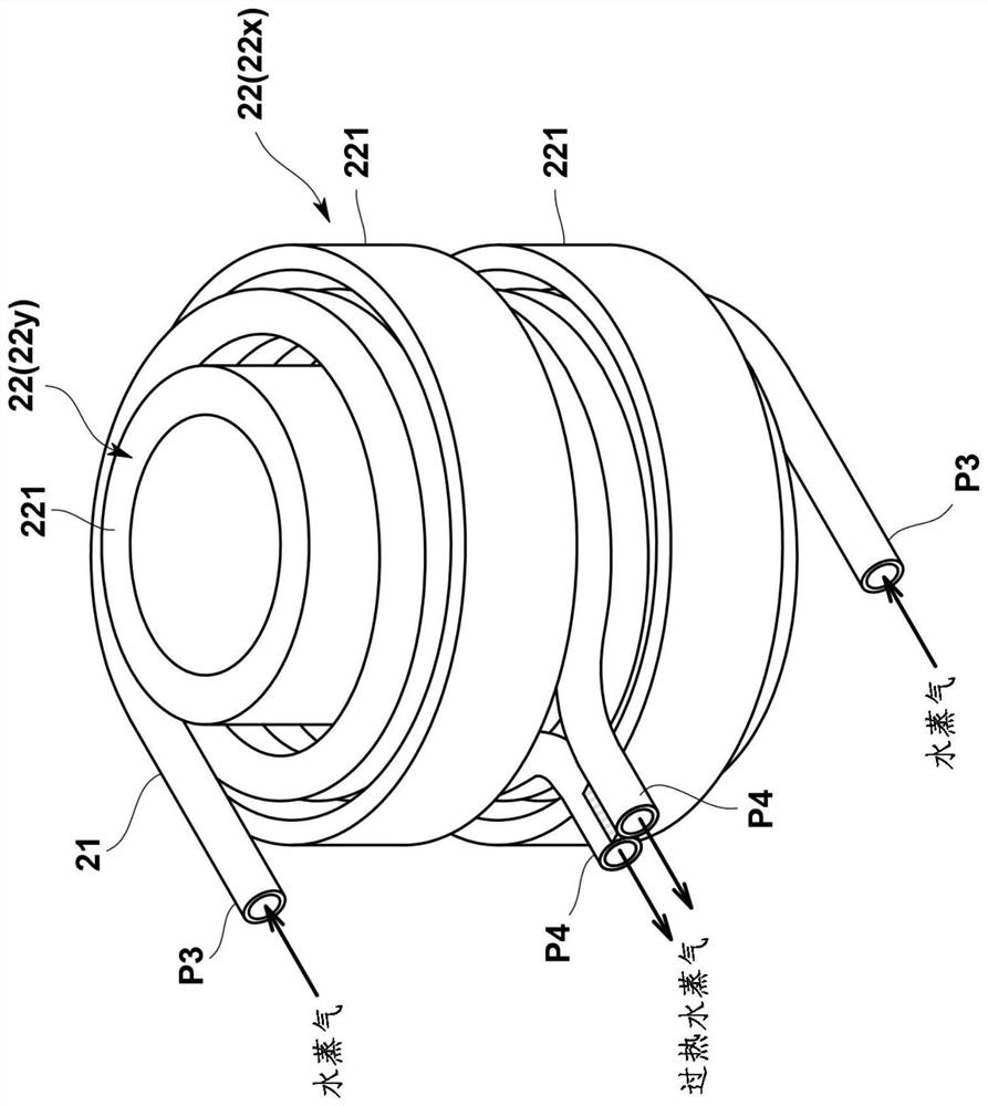 Superheated steam generating device