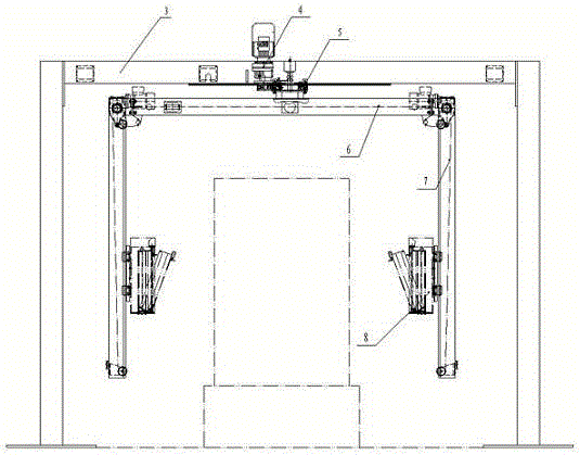 Dual-membrane-rack high-speed cantilever type winding machine