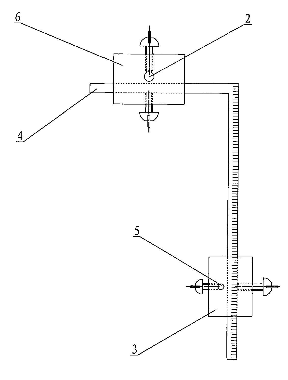 Measurer of eccentric distance of hip joint and extended limb length