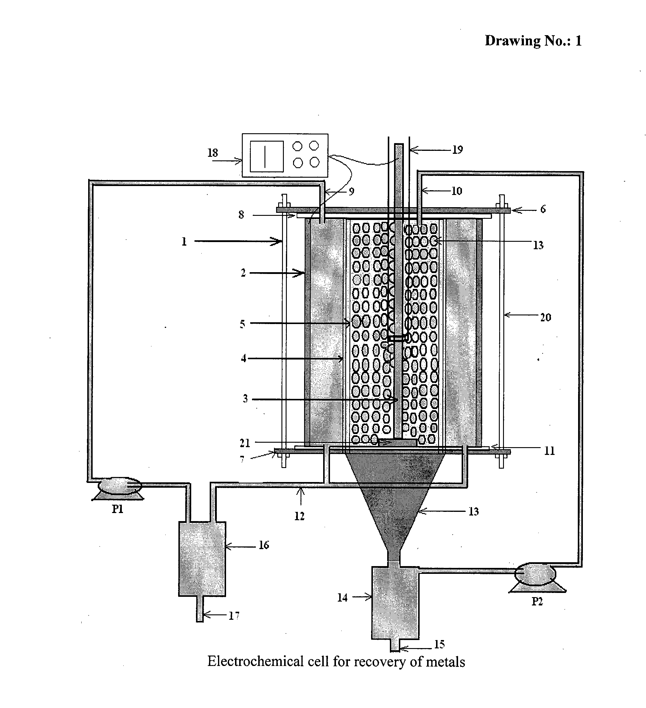 Electrochemical cell used in production of hydrogen using cu-cl thermochemical cycle