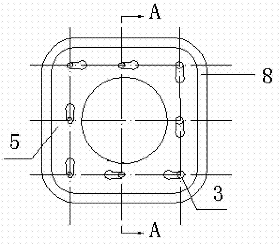 Concrete centrifugal square pile and forming mold thereof