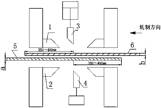 Thin strip lap welding method of lap welding machine of cold rolling recoiling unit