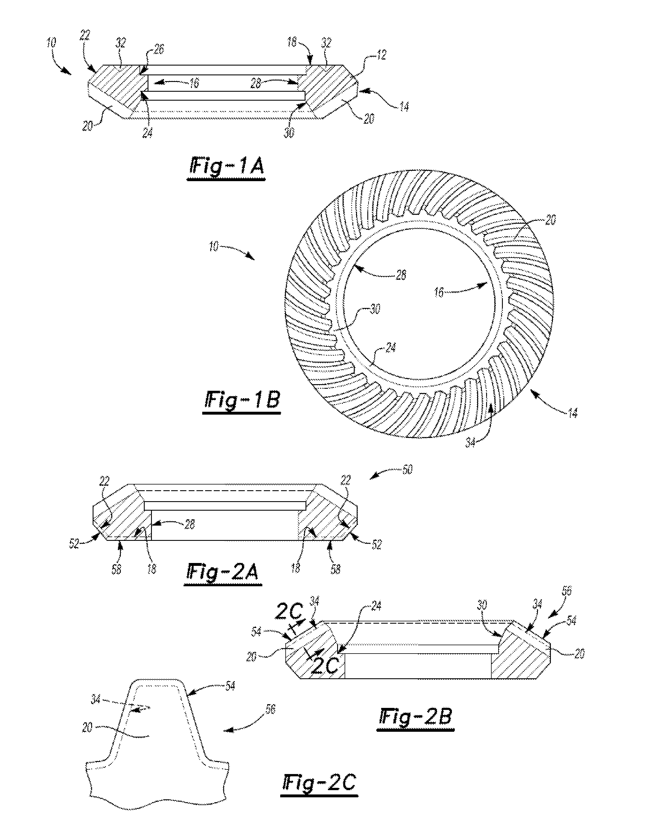 Bevel and hypoid gear and method of manufacture