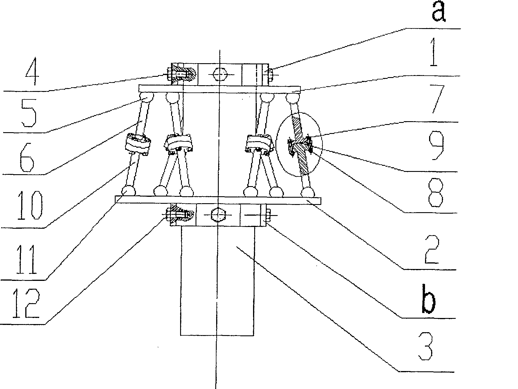 Piezoelectric six-dimensional large force sensor