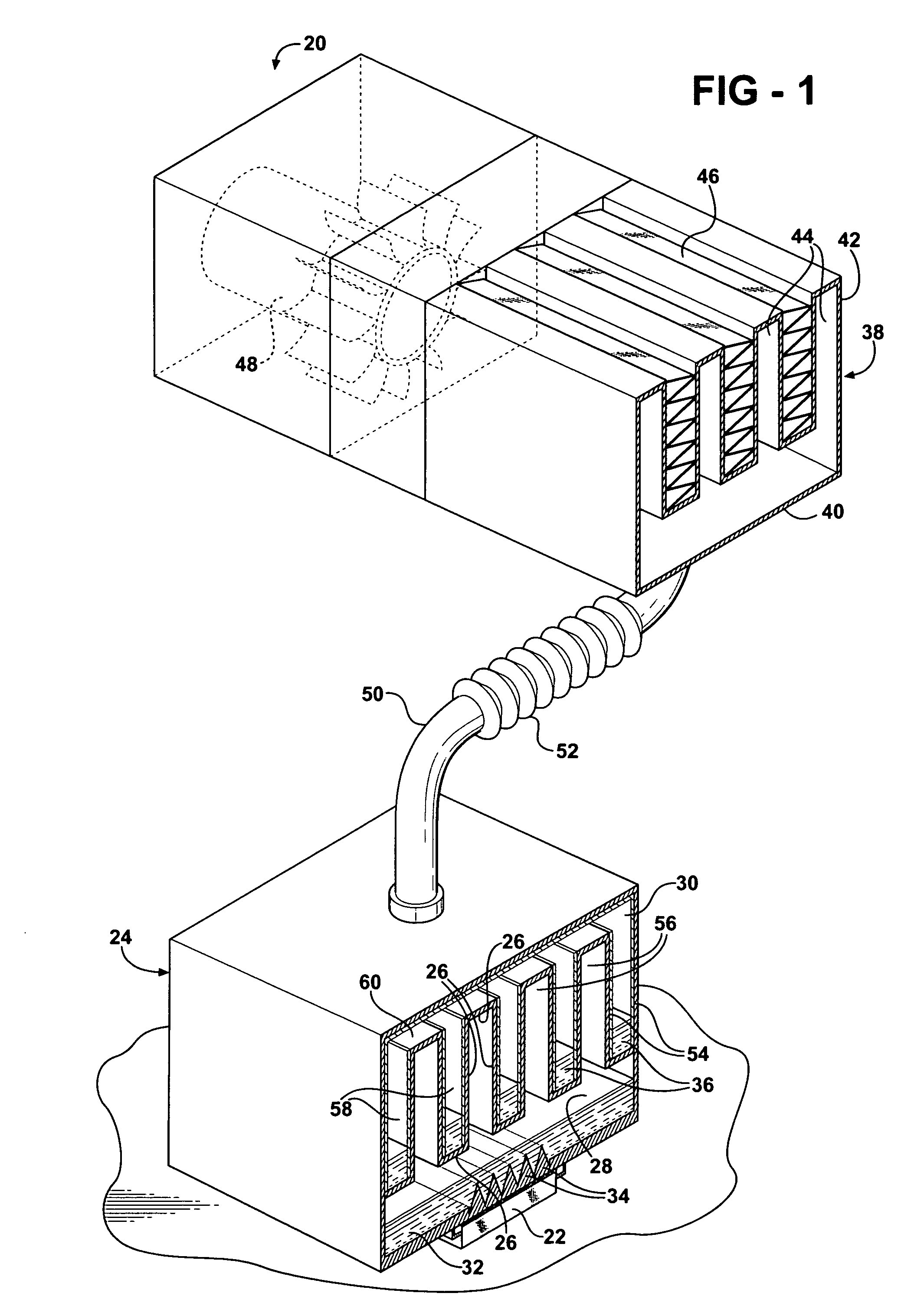 Evaporatively cooled thermosiphon