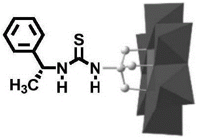 (S)-1-(1-phenethyl) thiourea-modified Cr-Anderson heteropolyacid catalyst, and preparation method and application thereof