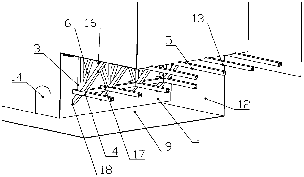 Double-layer sealing box with large supporting device
