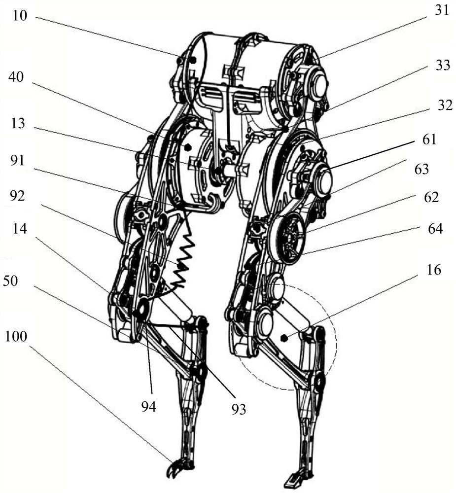 A Collimated-Drive Leg-Foot Hyperdynamic Robot Based on Multi-joint Coupling