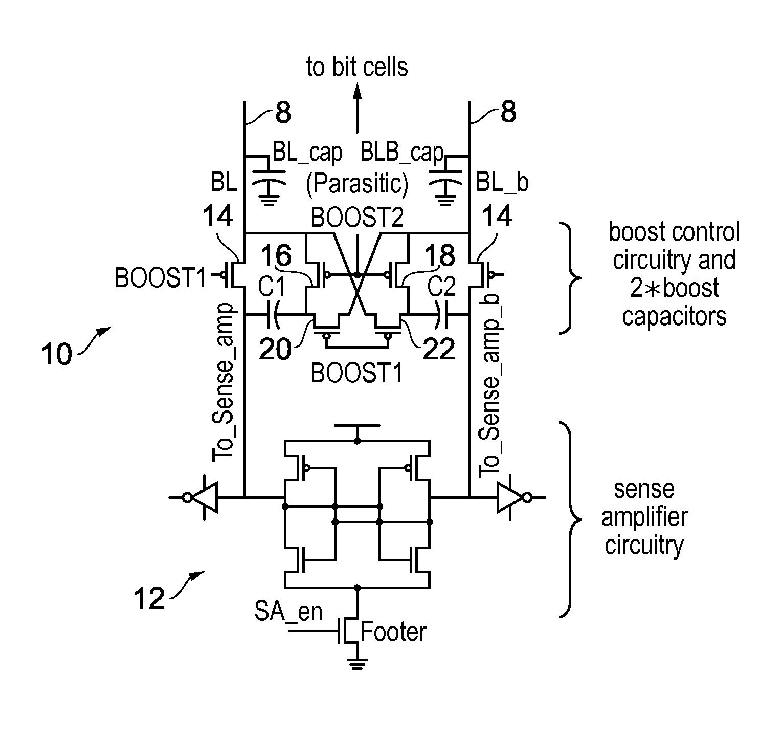 Memory circuitry including read voltage boost