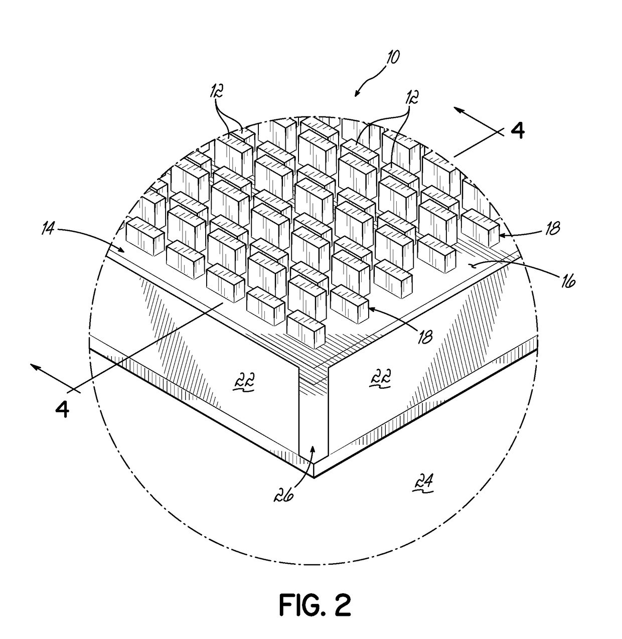 Slip resistant mat with stabilizing projections