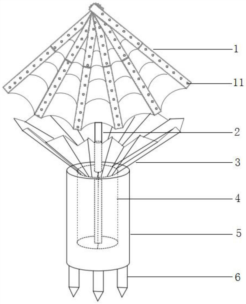 Device and method for trapping and removing mercury in atmosphere