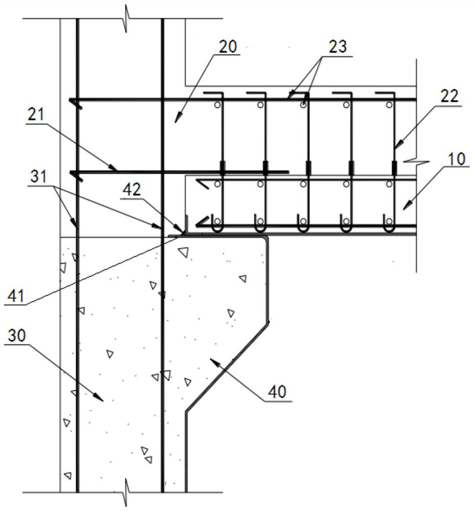 Construction method of stainless steel cladding top plate of building water tank and building water tank