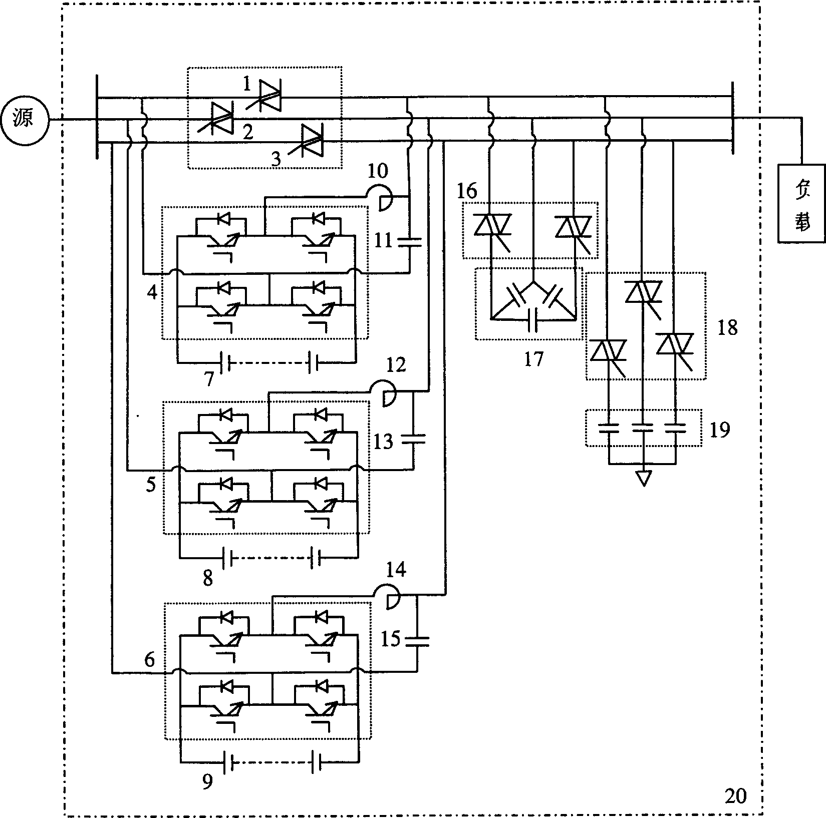 Electric energy mass and powerless compensation combination controller