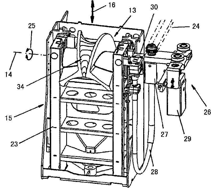 Machine arrangement for machining bar-like workpieces having a device for workpiece support