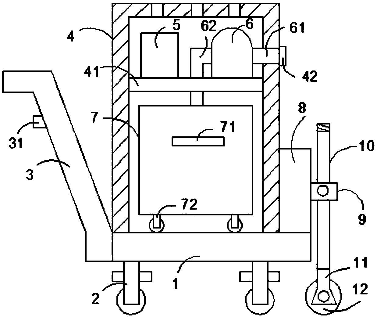 Dust collection device for textile workshop