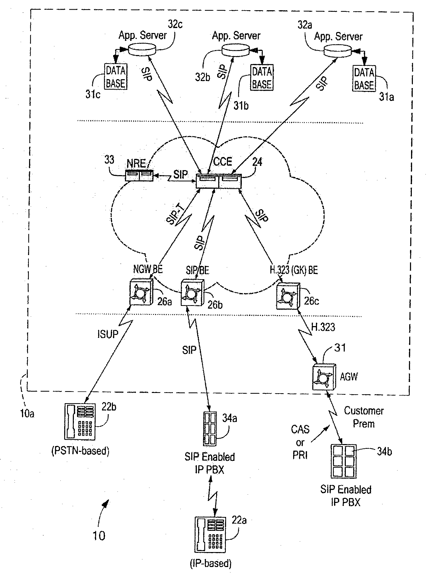 Call control element constructing a session initiation protocol (SIP) message including provisions for incorporating address related information of public switched telephone network (PSTN) based devices