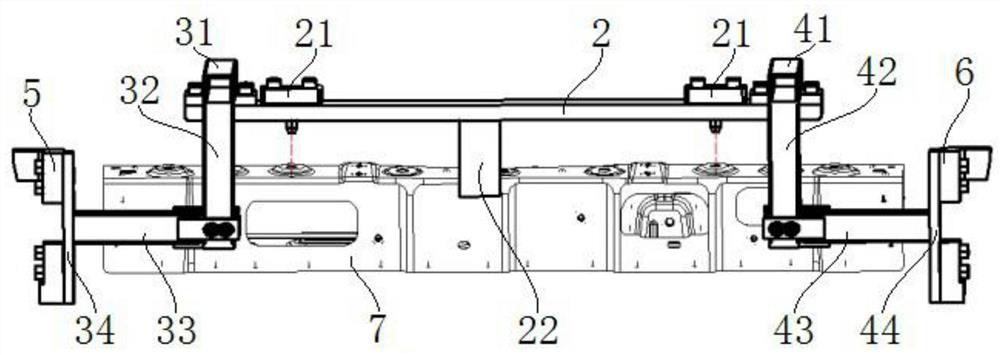 Gap adjustment tooling between headlight and front bumper