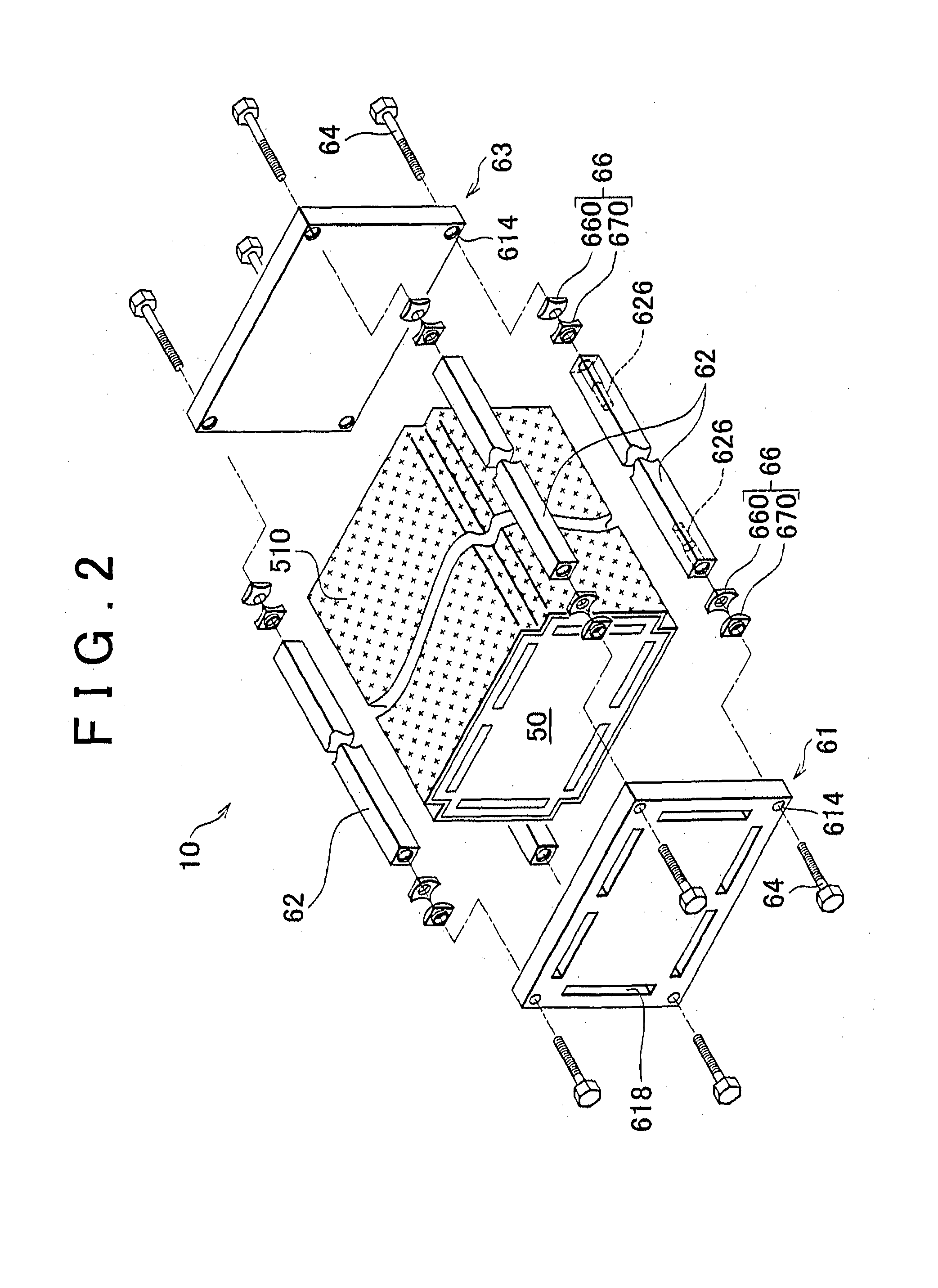 Fuel cell and fuel cell fastening device