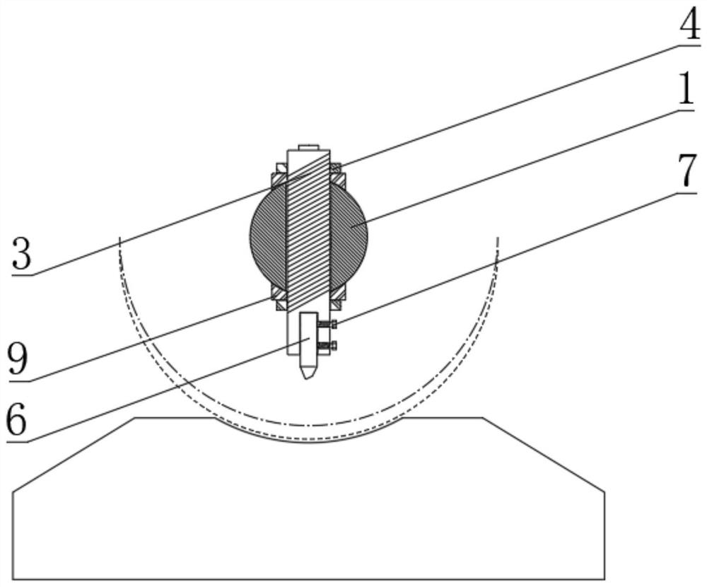 Precision forging machine hammer tool curved surface forming device and method