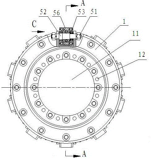 Revolving support mechanism applied to shot blasting for inner wall of steel tube