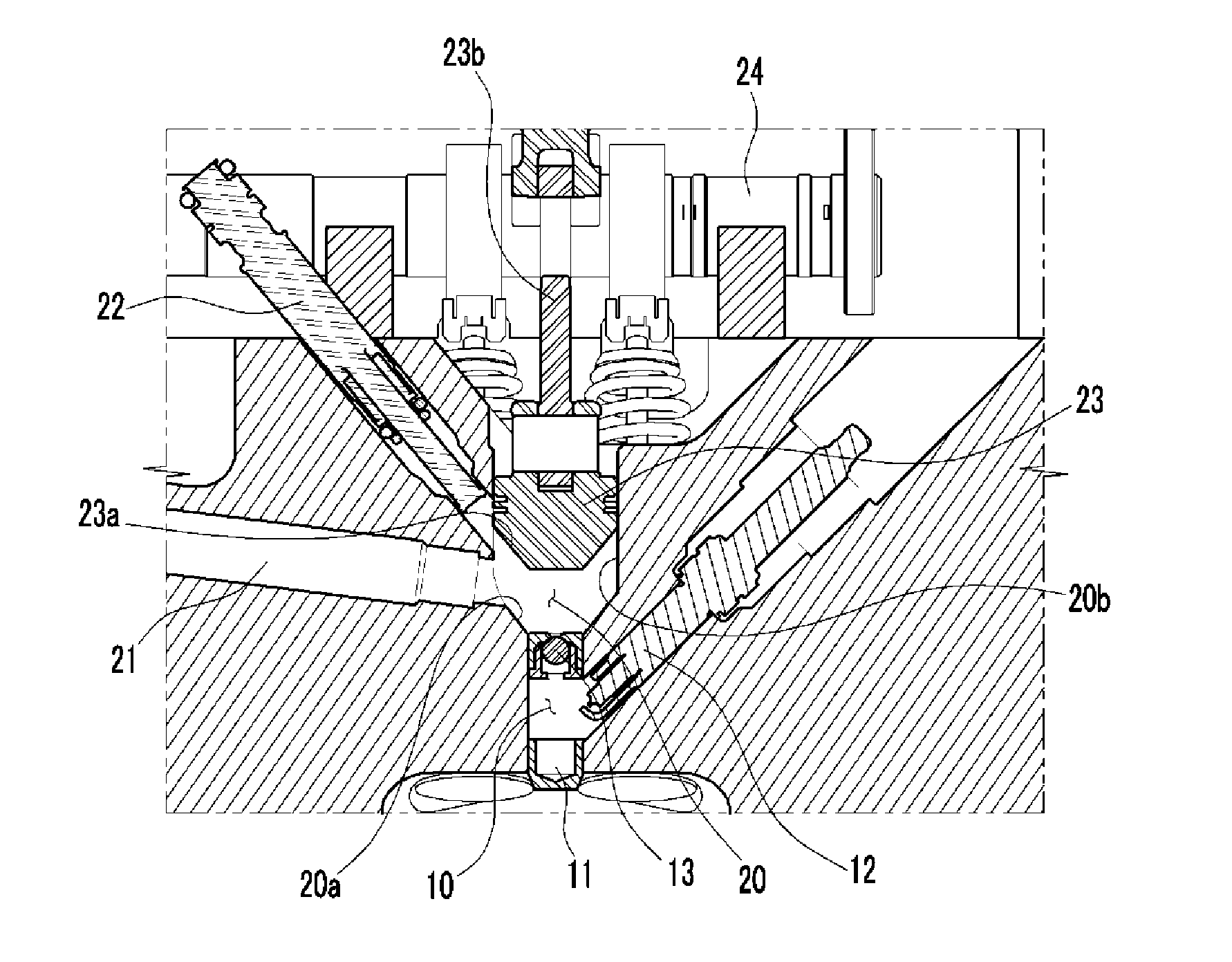 Pre-chamber structure for piston engine