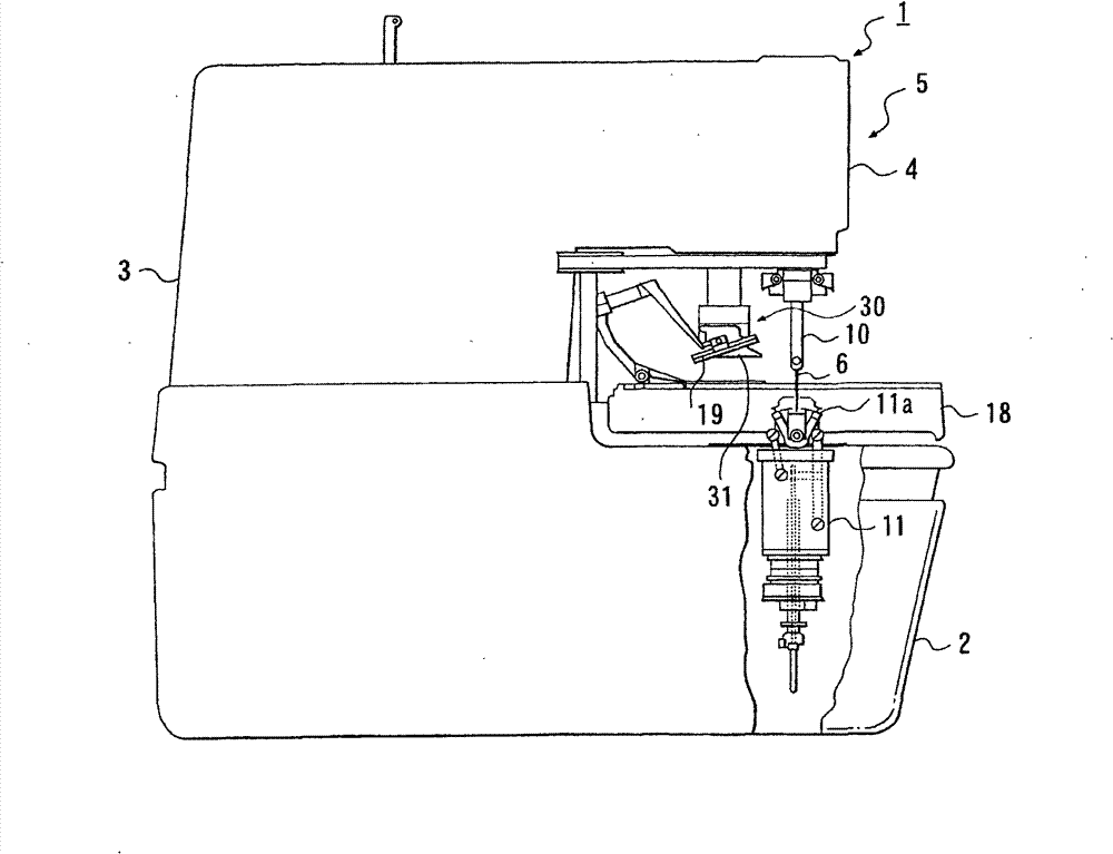 Cloth cutting device of hole stitching machine