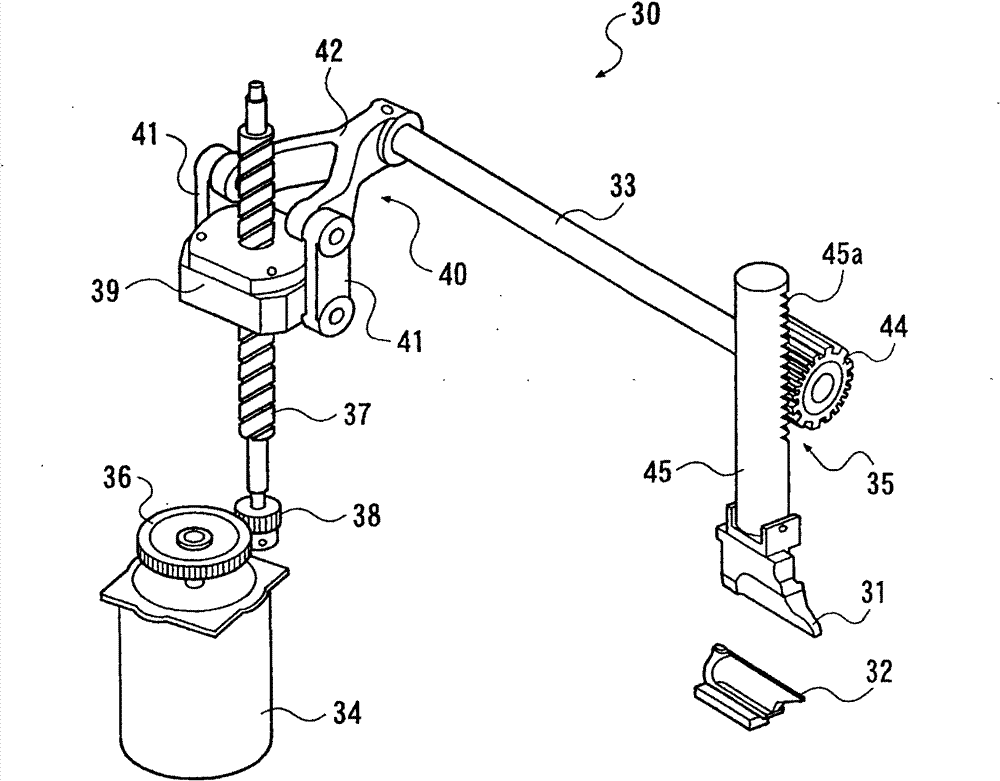 Cloth cutting device of hole stitching machine