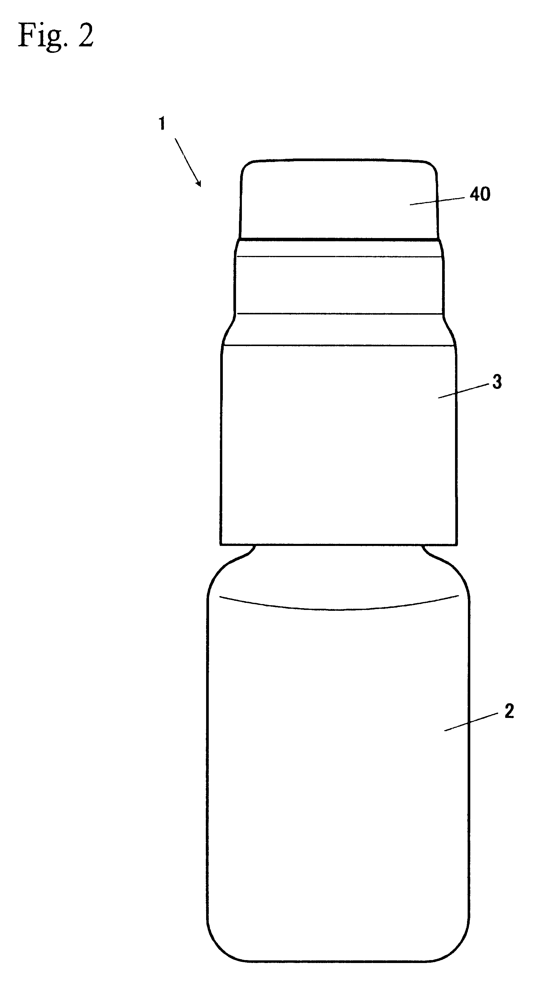 Closing structure of a dispensing container