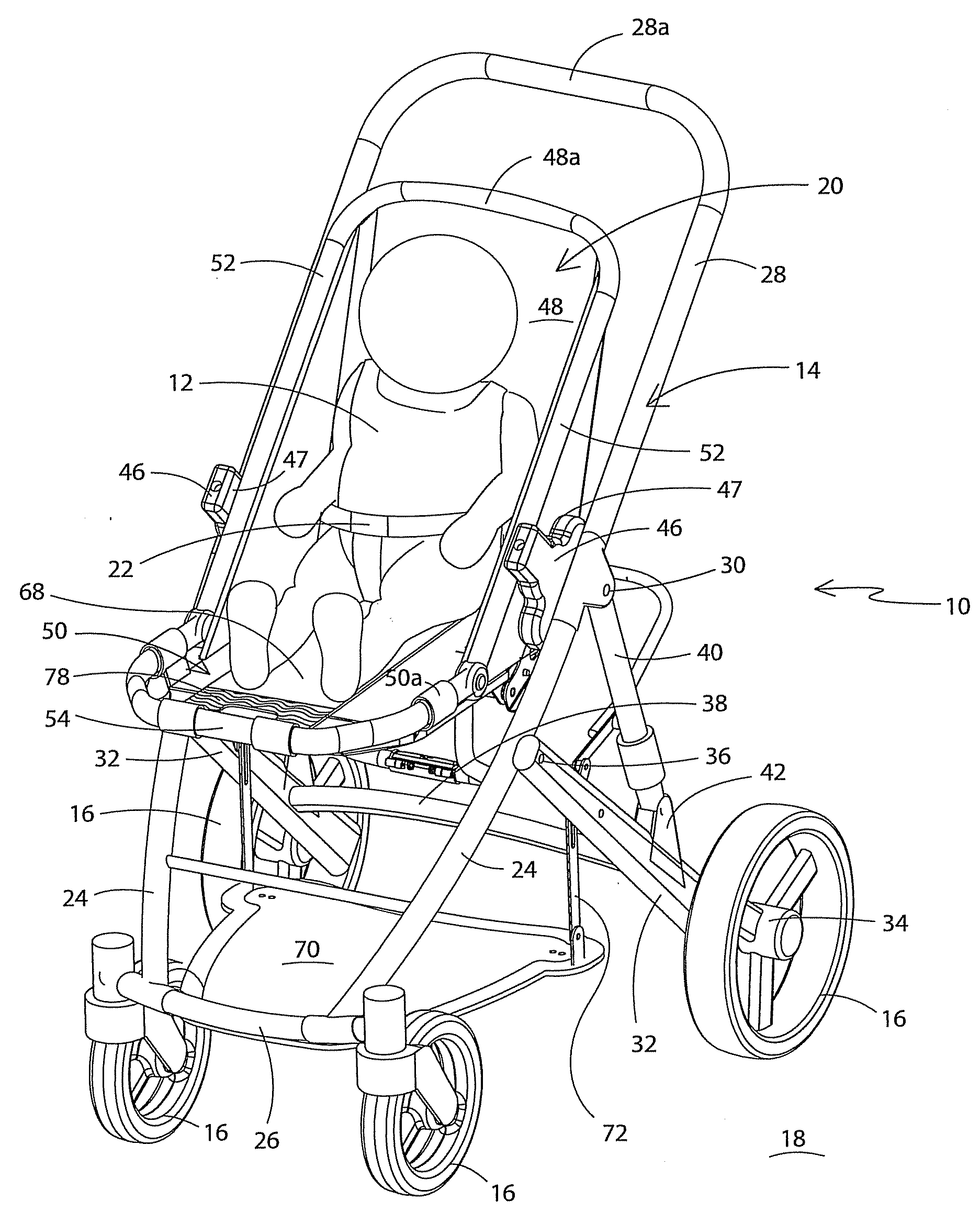 Adjustable activity stroller