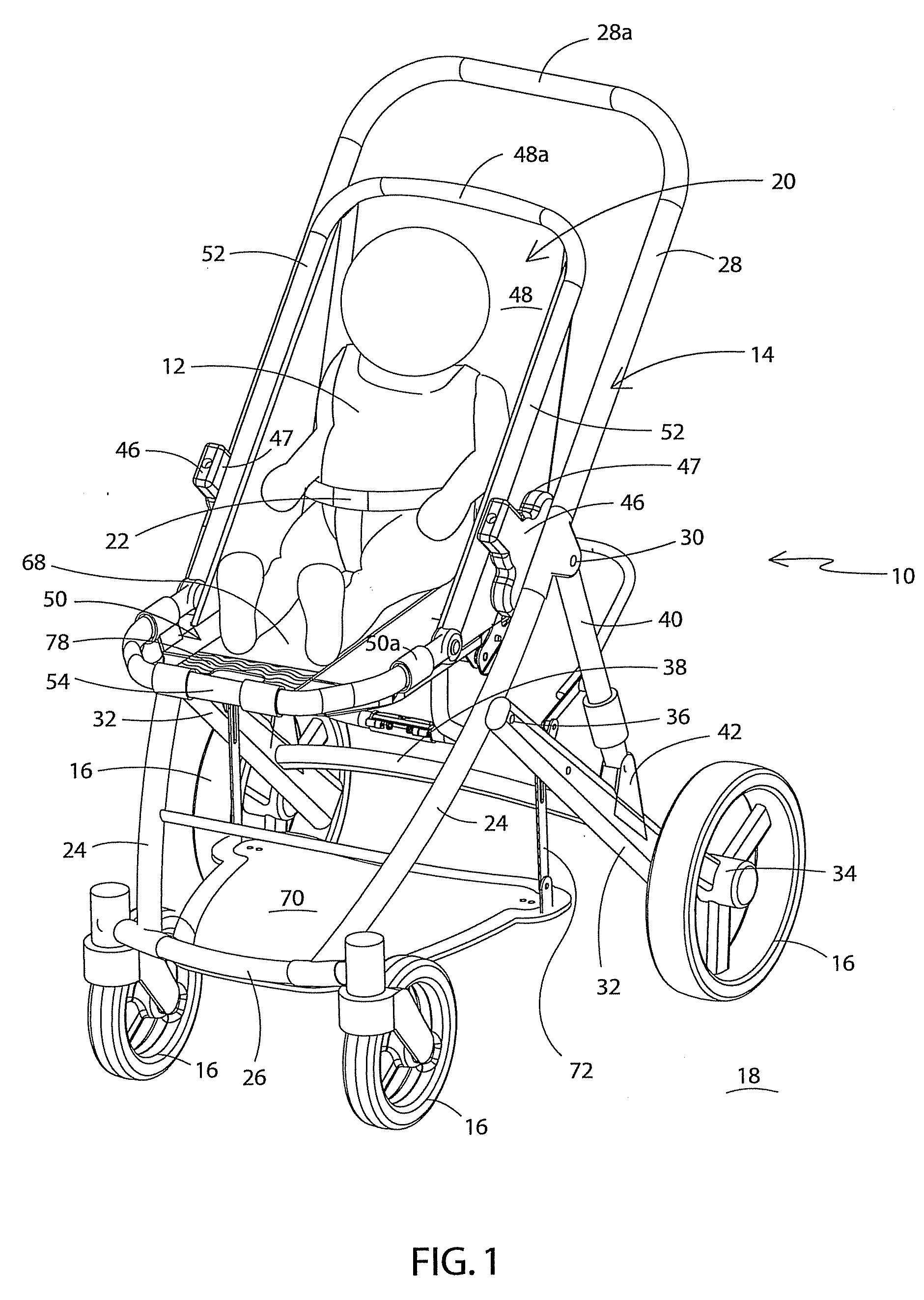 Adjustable activity stroller