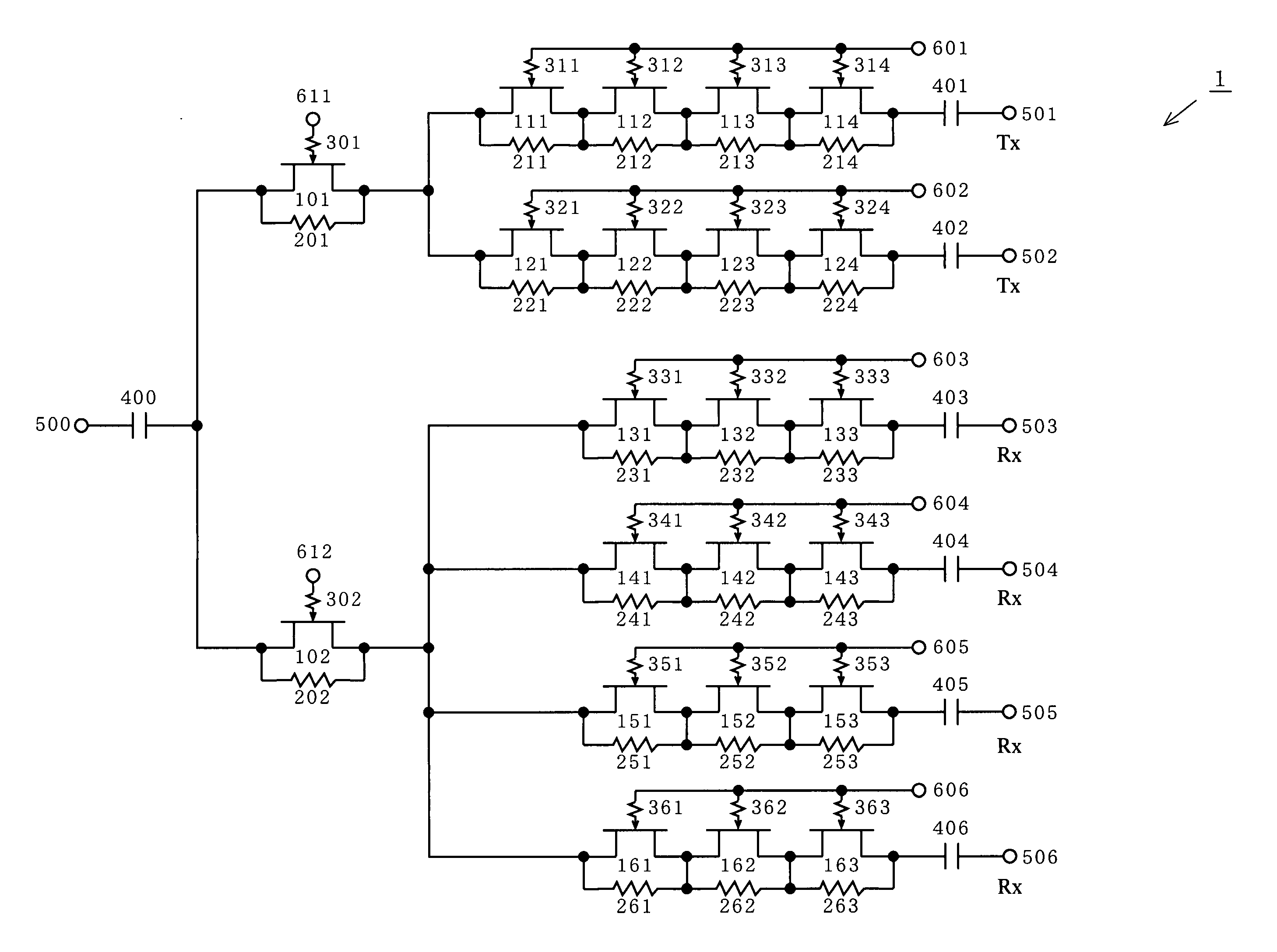 Radio-frequency switching circuit and semiconductor device