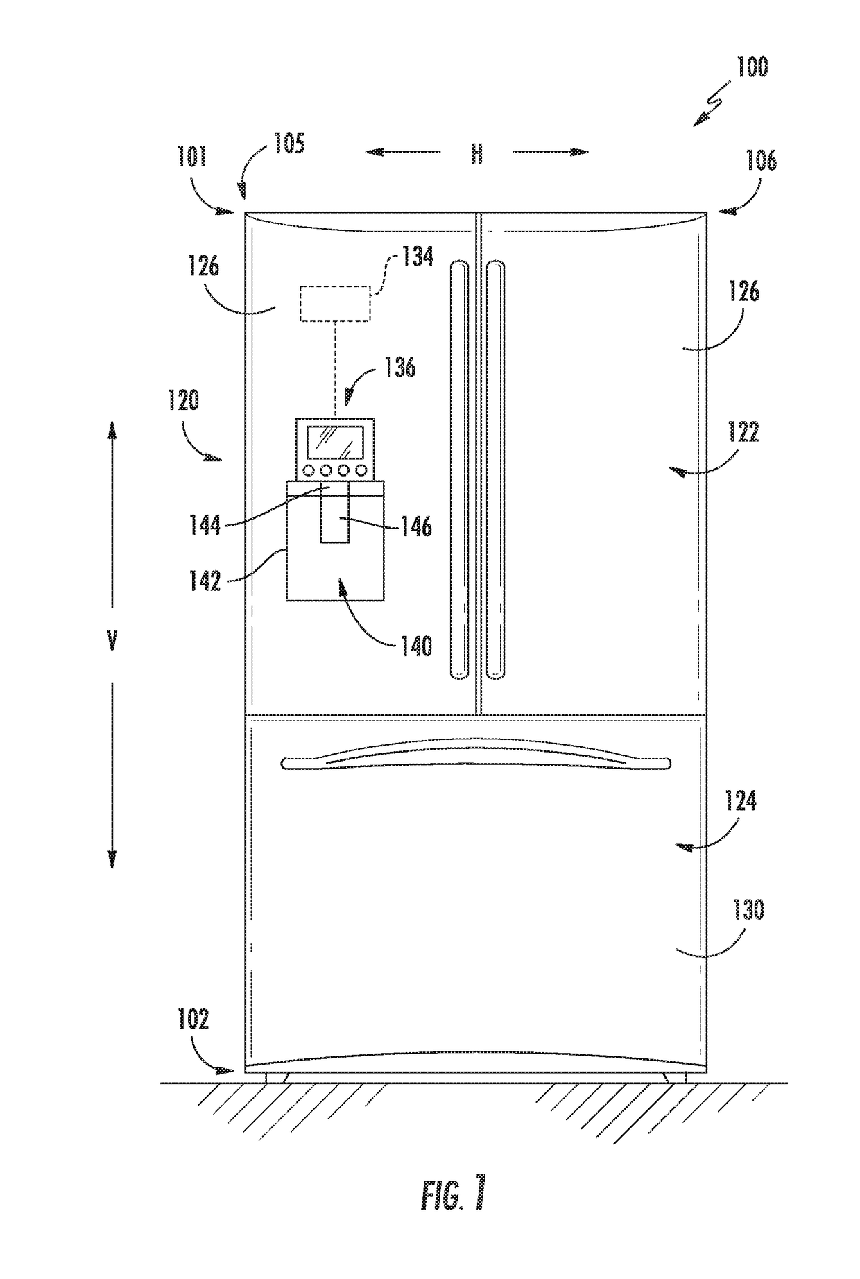 Ice making system for refrigerator appliance