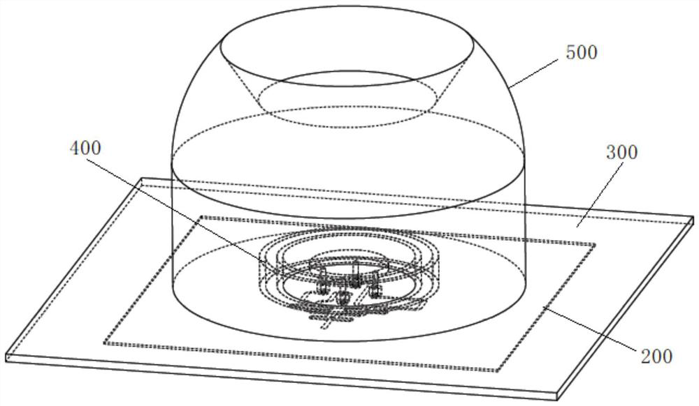 Circularly polarized equal-flux radiating antenna and wireless communication system