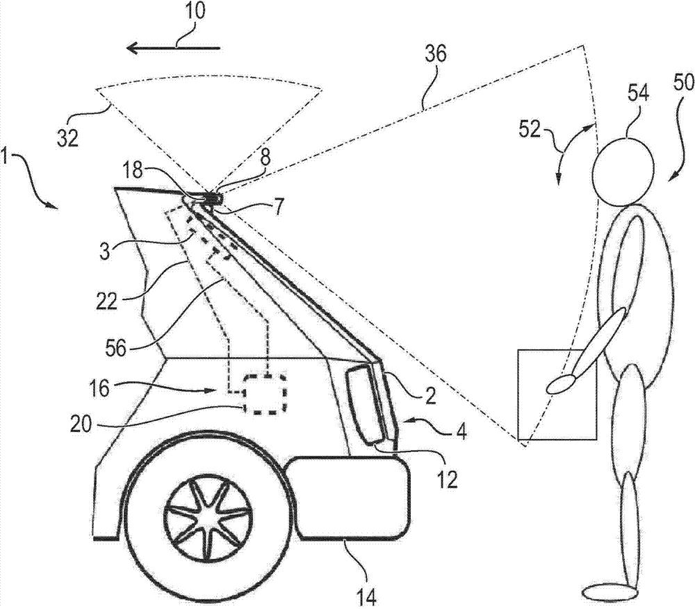 Object detection device for a vehicle