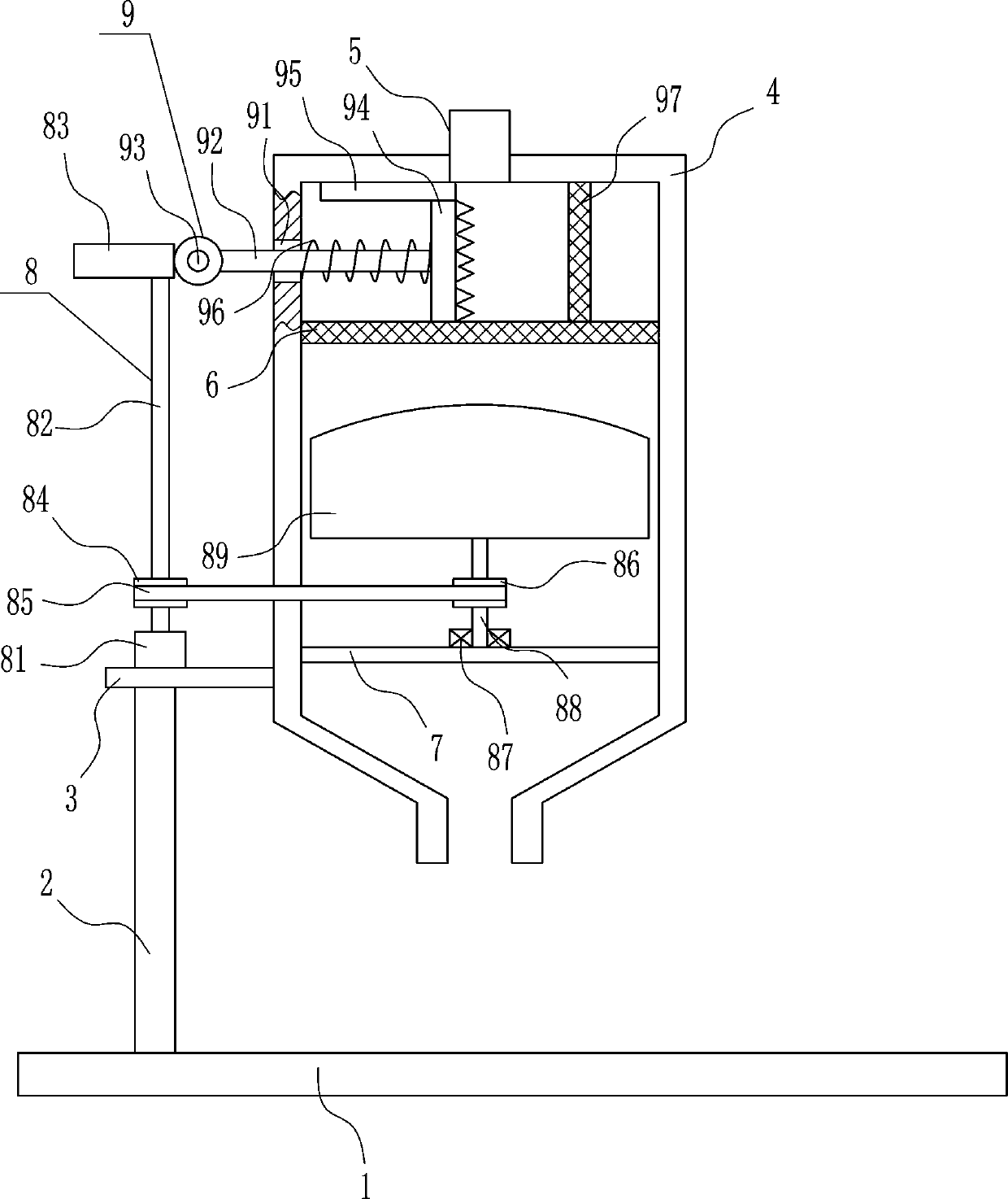 A crushing device for pediatric solid medicine