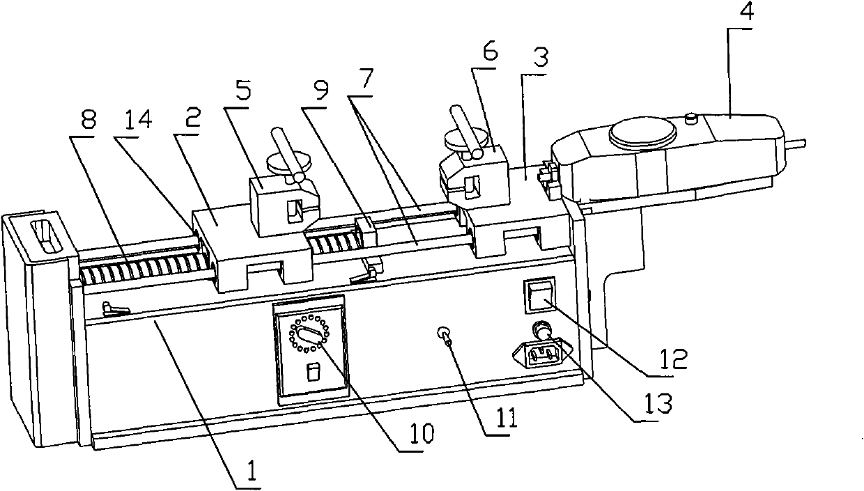 Device for testing tensile force of color strip