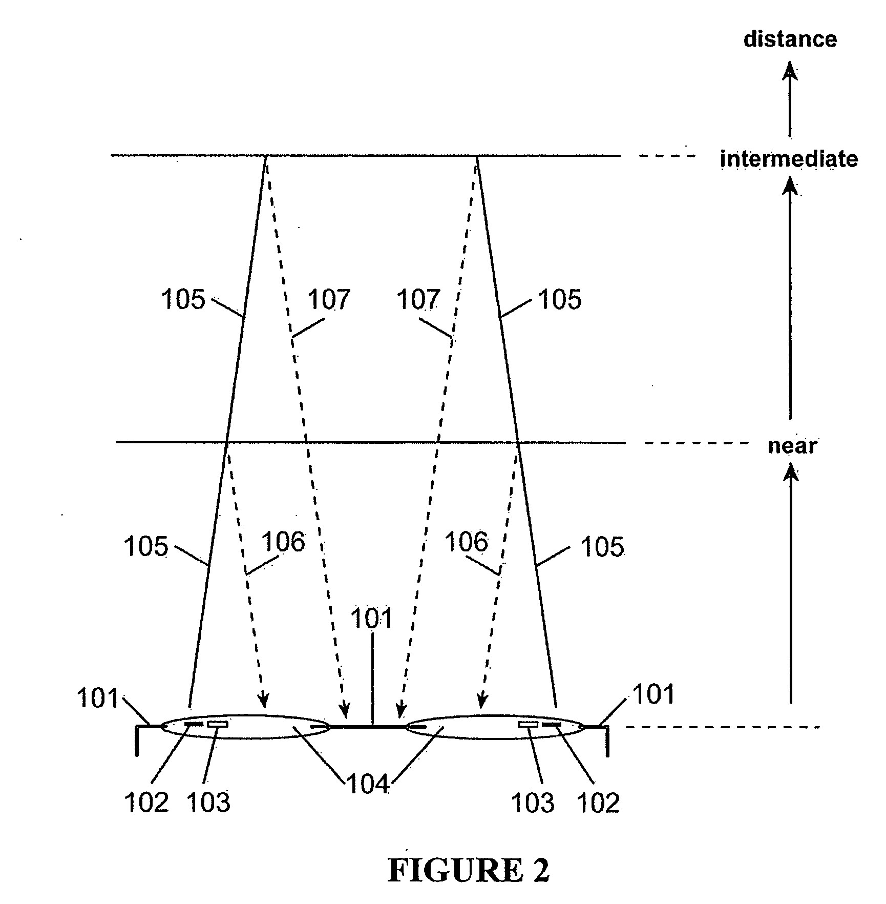 Optical rangefinder for an electro-active lens