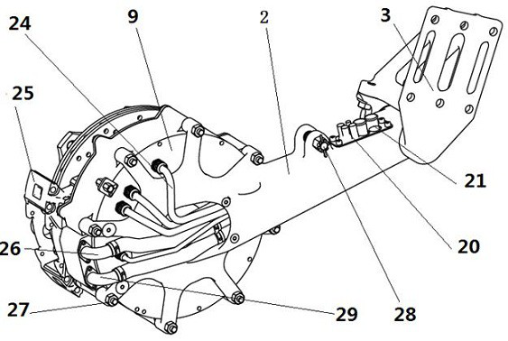 A hub motor trailing arm suspension