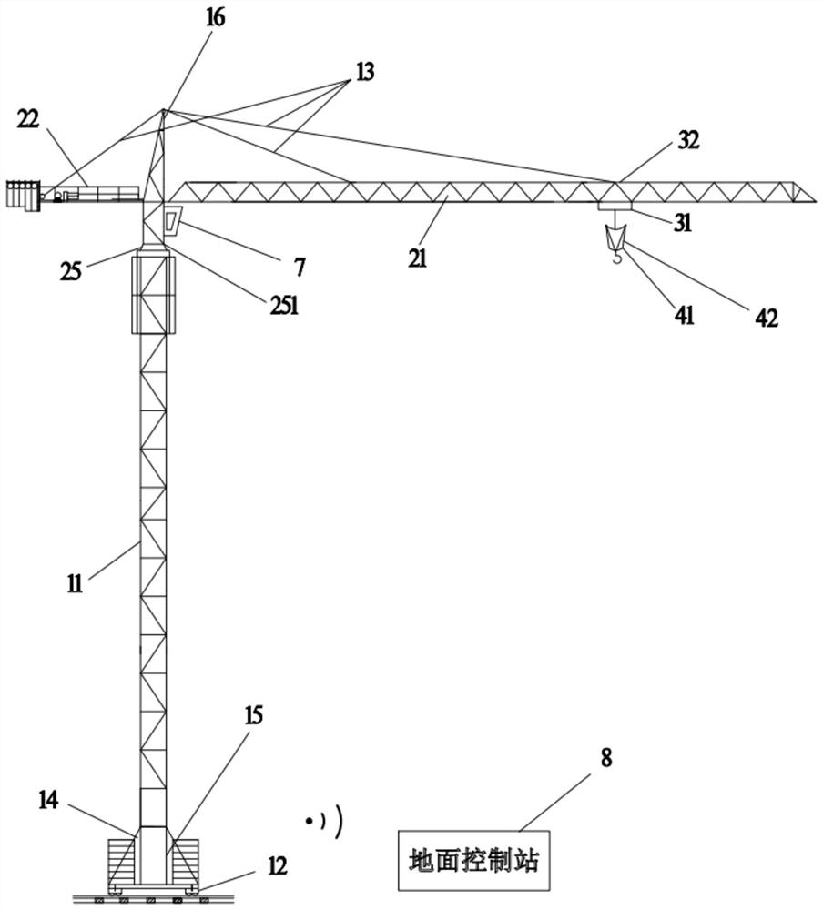 Automatic driving system of tower crane and tower crane