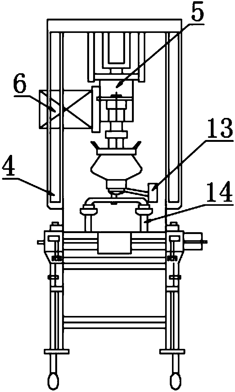 Conical head suspension type insulator cementing device